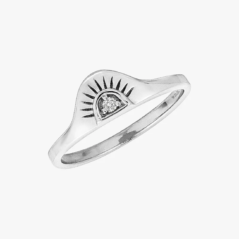 minimalist rings for women -Sunrise Ring Silver