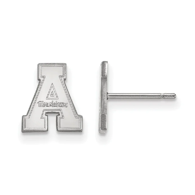 trendy stud earrings for women -Sterling Silver Appalachian State XS (Tiny) Post Earrings