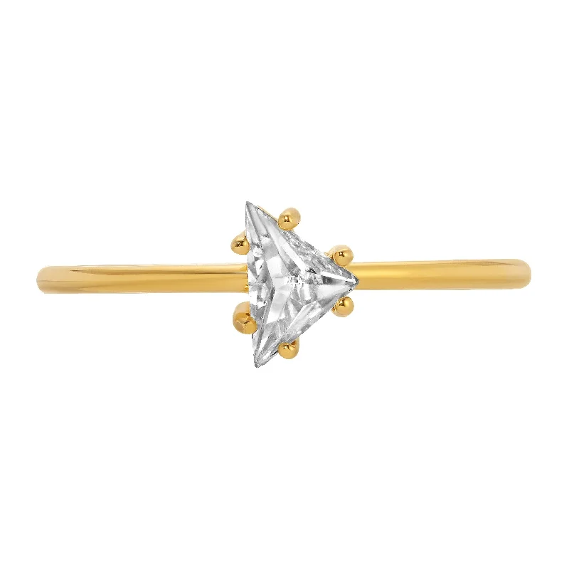 statement wedding rings for women -On The Rocks Triangle Ring