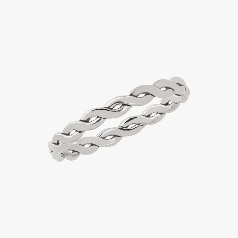 silver rings for women -Weave Ring Silver