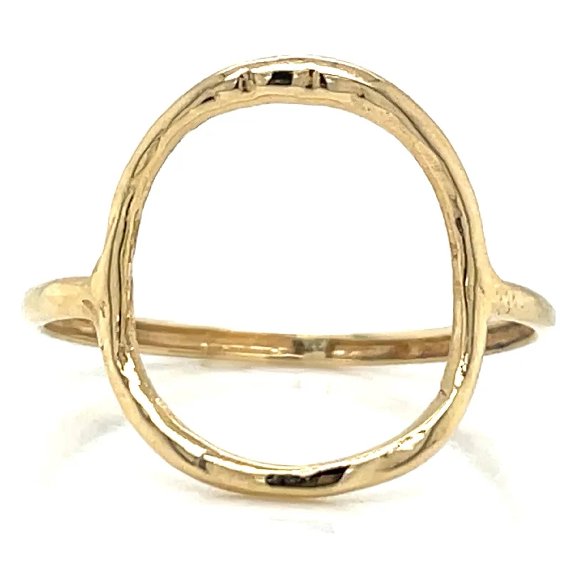 sapphire rings for women -9ct Yellow Gold Open Circle Ring