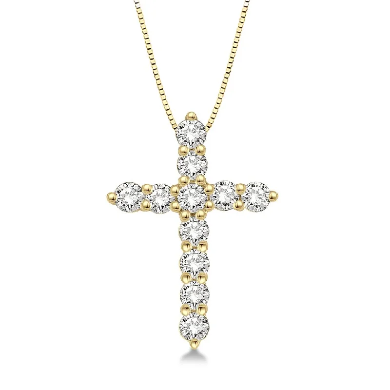 modern necklaces for women -Rolland's Collection Diamond Cross Necklace -0.25ct