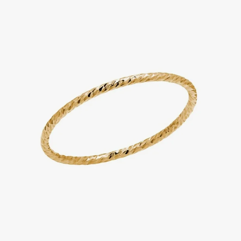 geometric rings for women -Sparkle Skinny Ring Gold