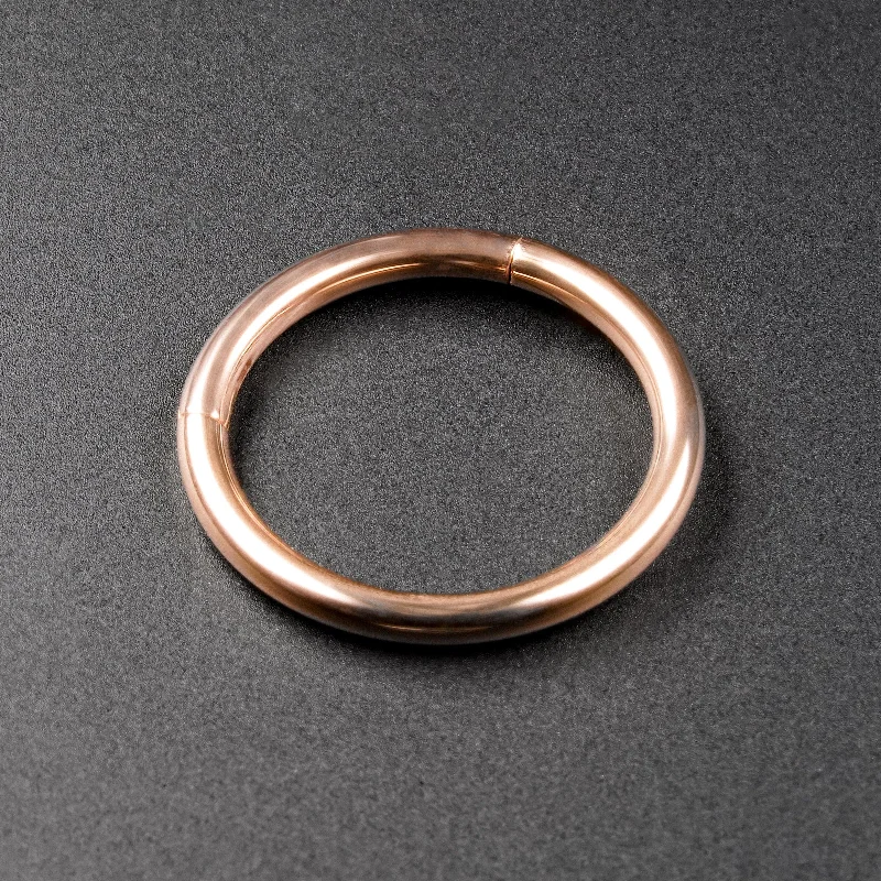 wedding rings for women -Rose Gold PVD Titanium Hinged Segment Ring