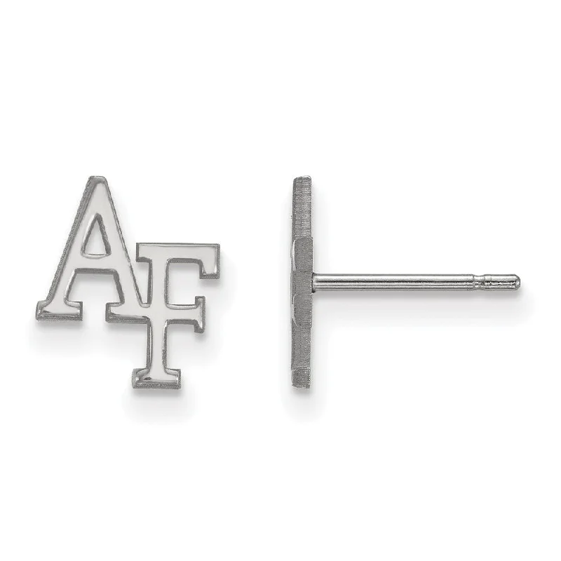 trendy stud earrings for women -Sterling Silver Air force Academy XS (Tiny) Post Earrings