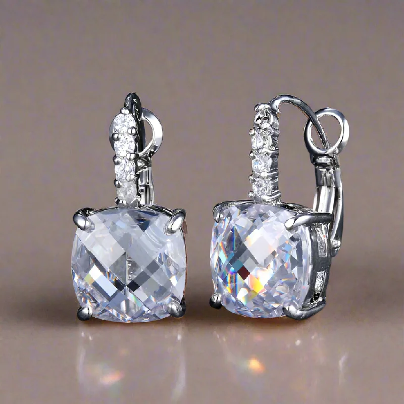 cute stud earrings for women -Pure - IOBI Crystals Royal Diamond Drop Earrings