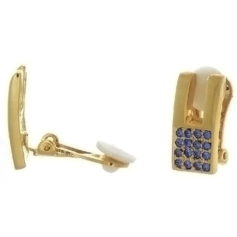 luxury drop earrings for women -CLIP-ON SWAROVSKI CRYSTAL EARRINGS