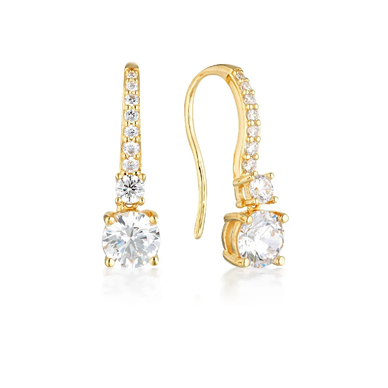 hoop earrings for women -GEORGINI ICONIC BRIDAL DAPHNE EARRINGS GOLD