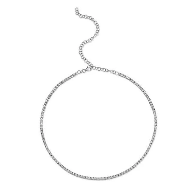 unique necklaces for women -Shy Creation Diamond Tennis Necklace