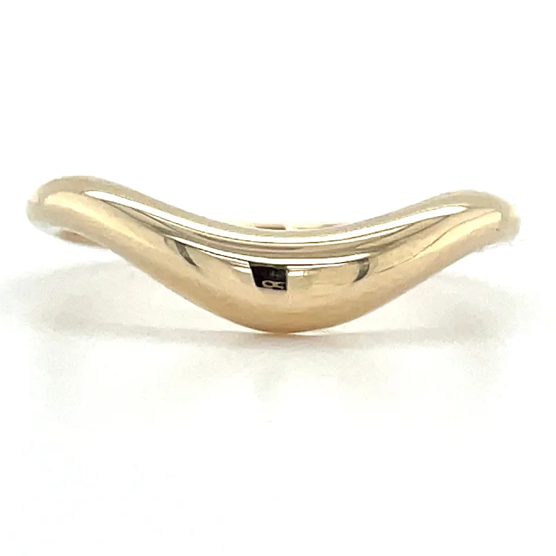 vintage engagement rings for women -9ct Yellow Gold Chunky Wishbone Ring