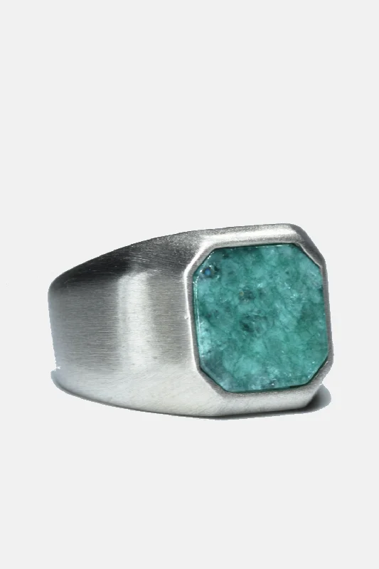 classic rings for women -Malachite Inlay Ring