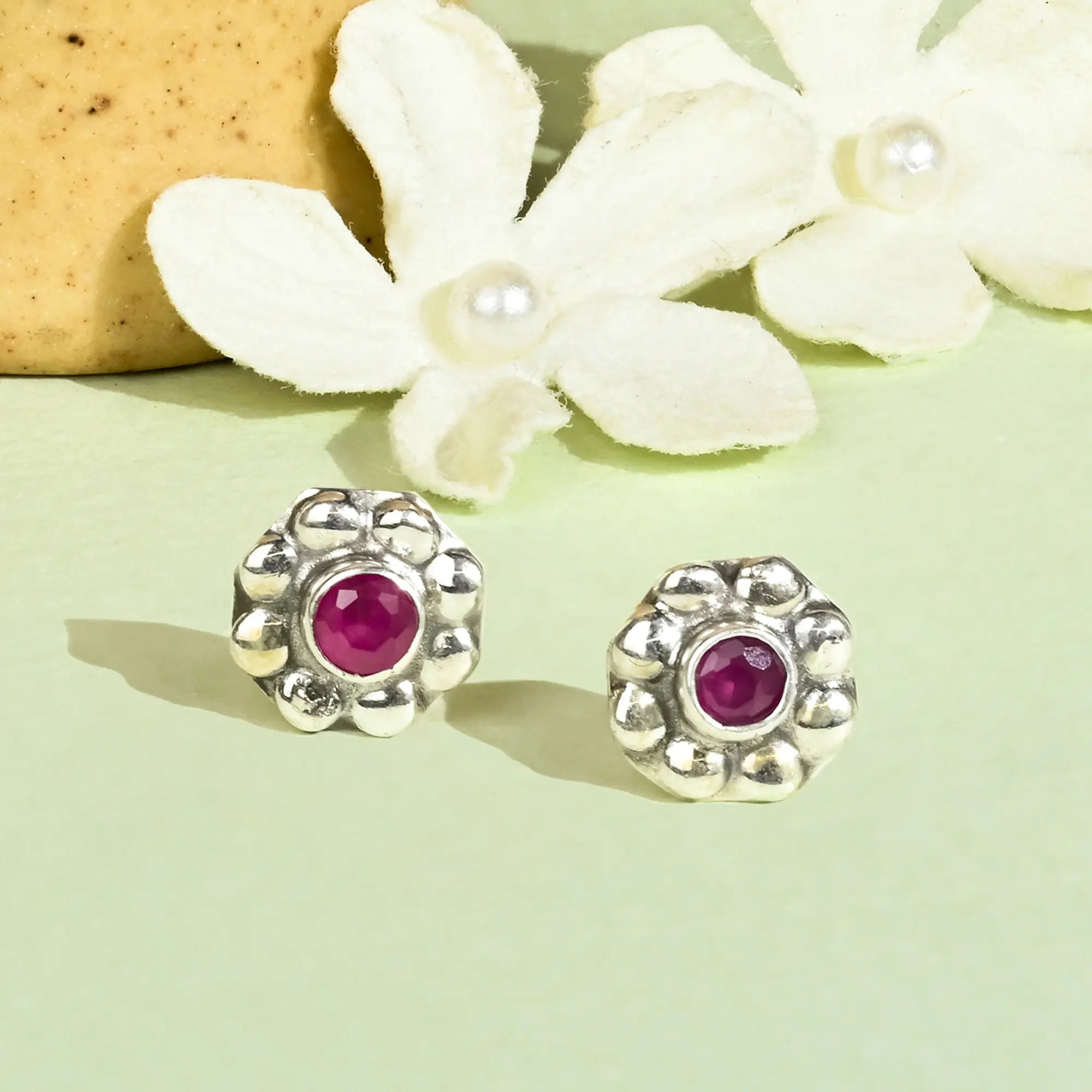 gemstone stud earrings for women -Vibrant Sunflower Studs