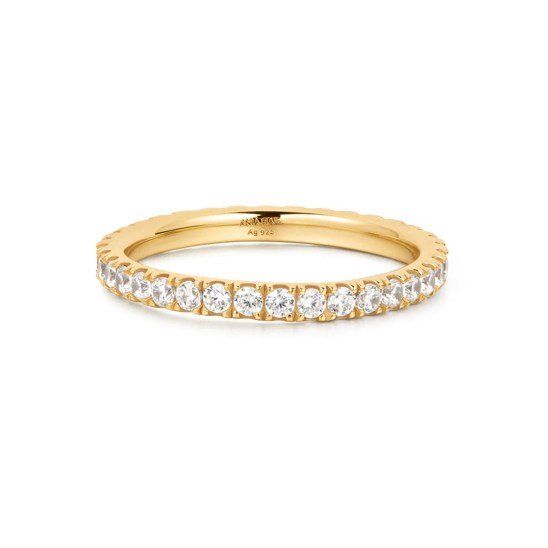 platinum rings for women -Ania Haie Gold Pavé Ring