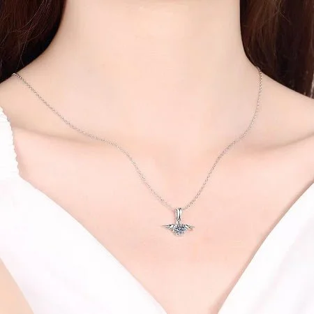 trendy pendant necklaces for women -Promise Diamond Necklace