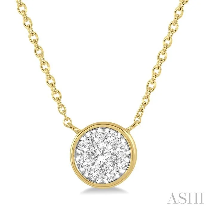 special occasion necklaces for women -ROUND SHAPE LOVEBRIGHT ESSENTIAL DIAMOND PENDANT