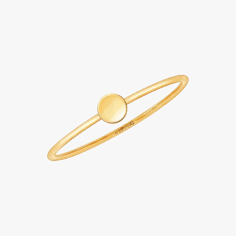 wedding bands for women -Mini Disc Stacking Ring Gold