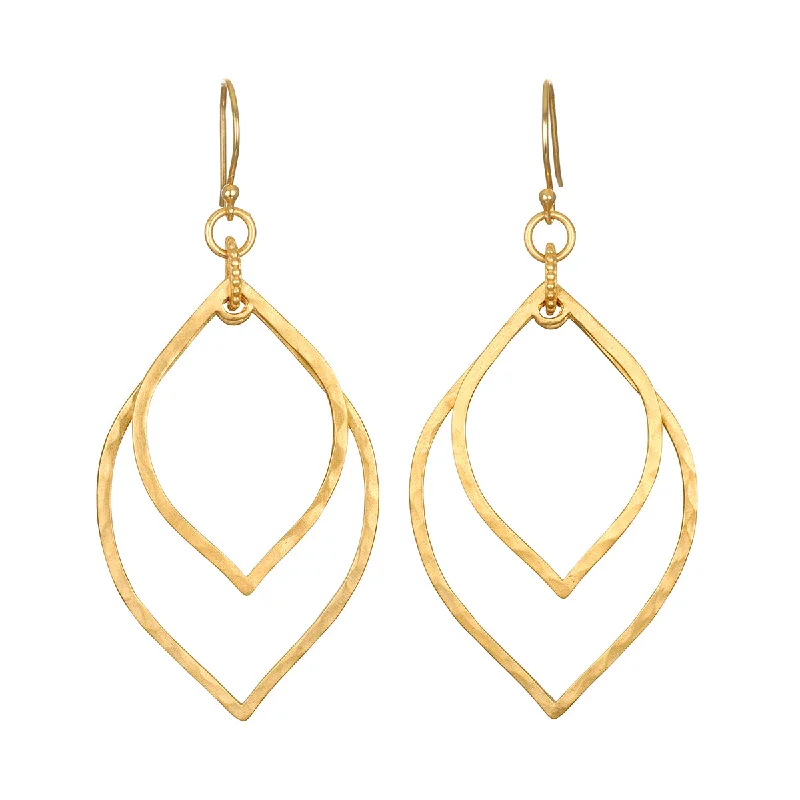 heart-shaped earrings for women -Transformed by Light Lotus Linear Earrings