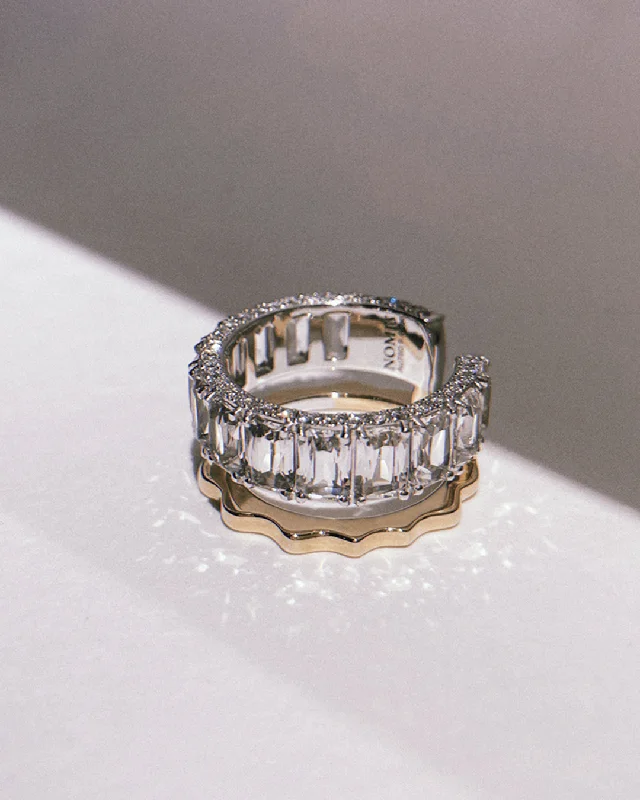 personalized rings for women -Crown + Kamen ear cuff/ ring