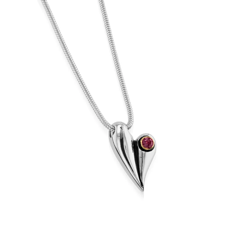 unique chain necklaces for women -Endearment Small Birthstone Heart Pendant