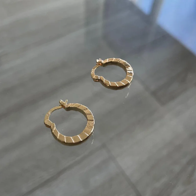 rose gold earrings for women -Mykonos Huggie Hoop Earrings