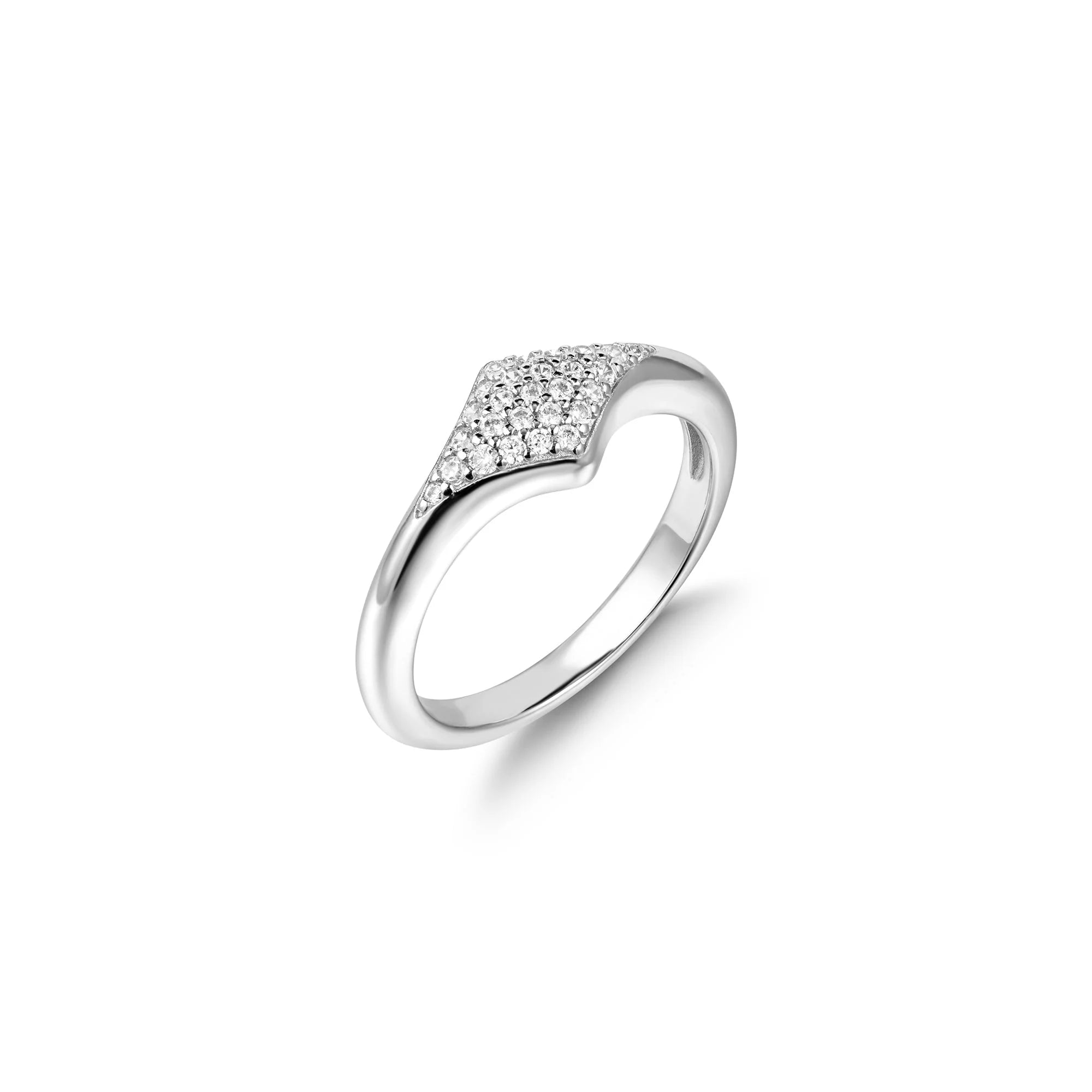 birthstone rings for women -Ania Haie Silver Pavé Sparkle Ring