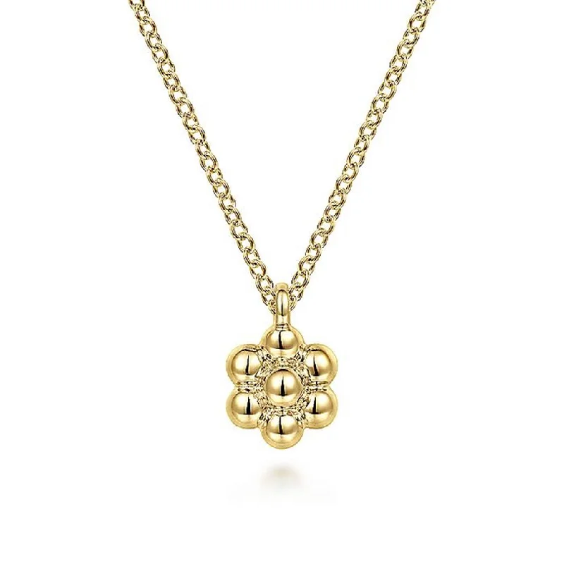 chunky gold necklaces for women -Gabriel Bujukan Flower Pendant Necklace