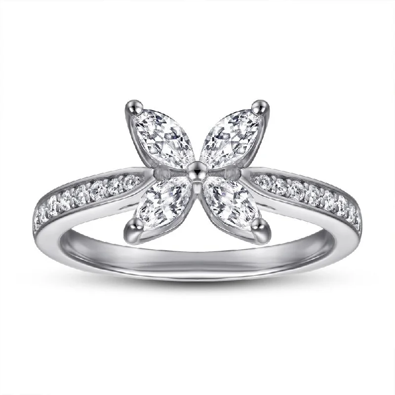 contemporary rings for women -Butterfly Design Stackable Rings