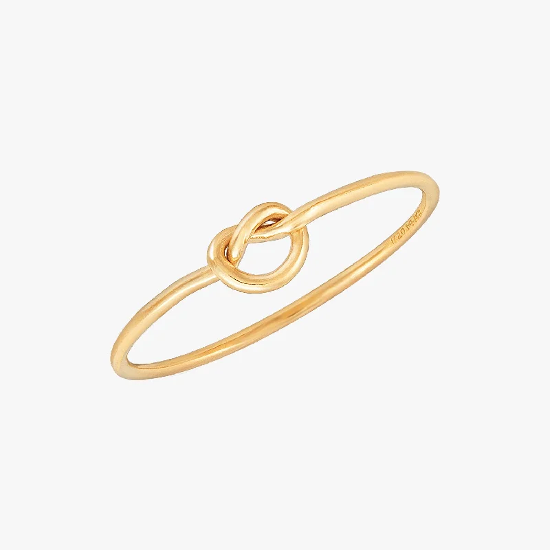 diamond rings for women -Love Knot Ring Gold