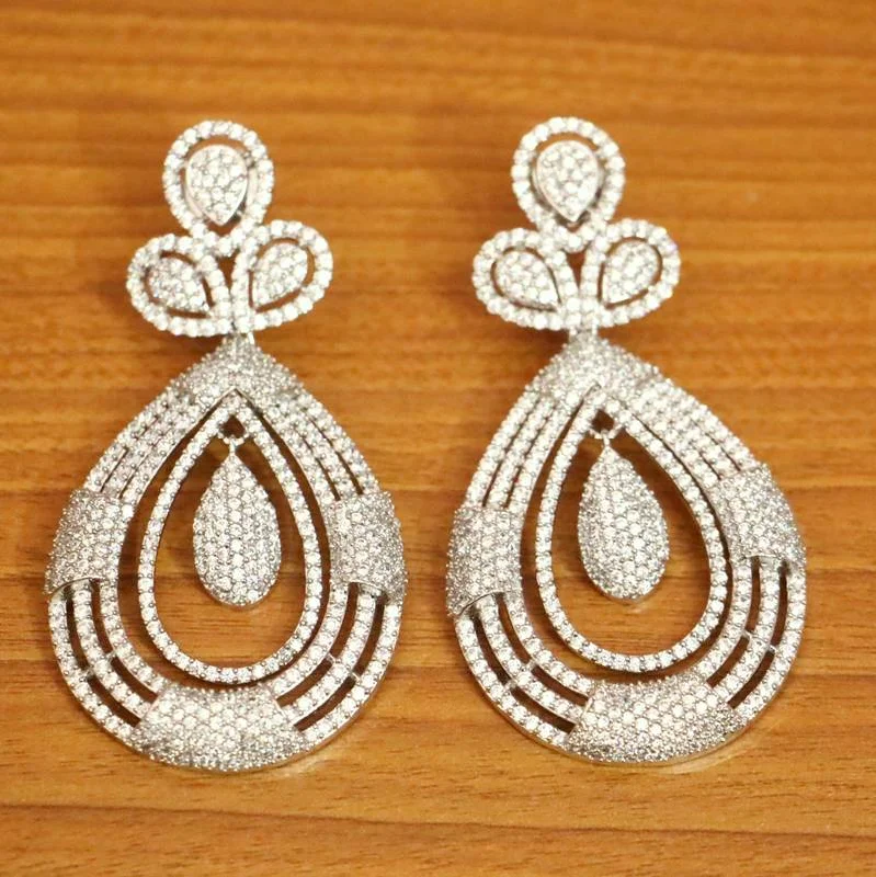 radiant earrings for women -WHITE DANGLERS-DROPS