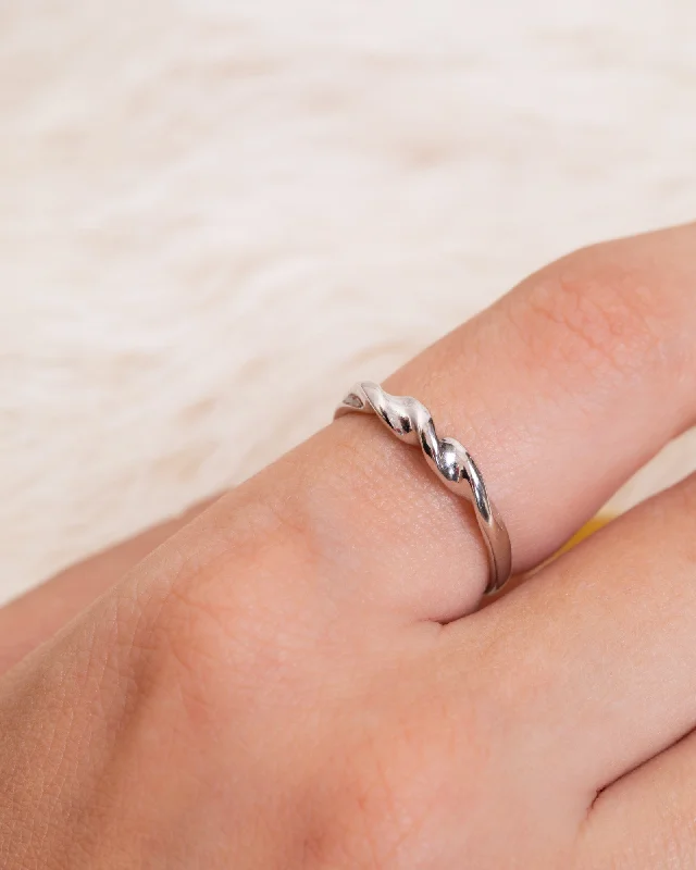 white gold engagement rings -Braided Ring