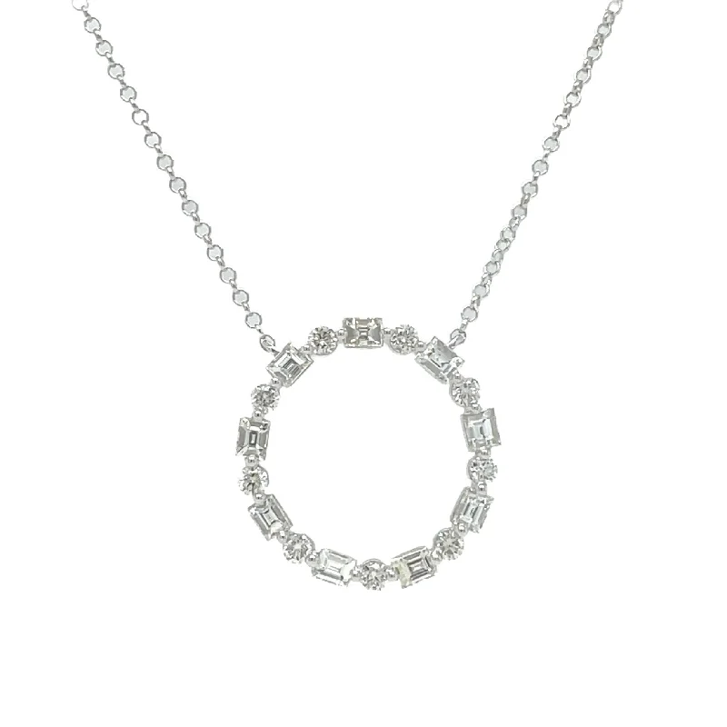 luxurious necklaces for women -14k White Gold Lady's Necklace (2/5 ct.)