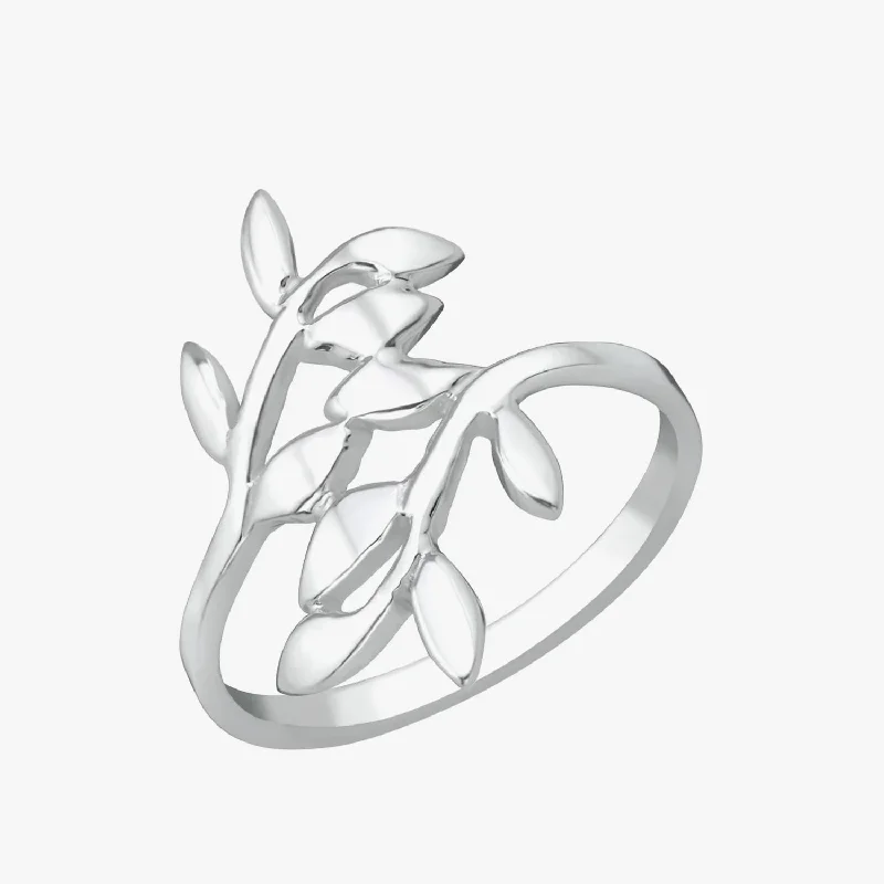 adjustable rings for women -Vine Leaf Ring