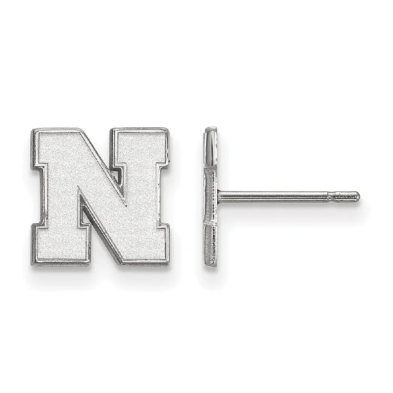 unique earrings for women -Sterling Silver University of Nebraska XS (Tiny) Post Earrings