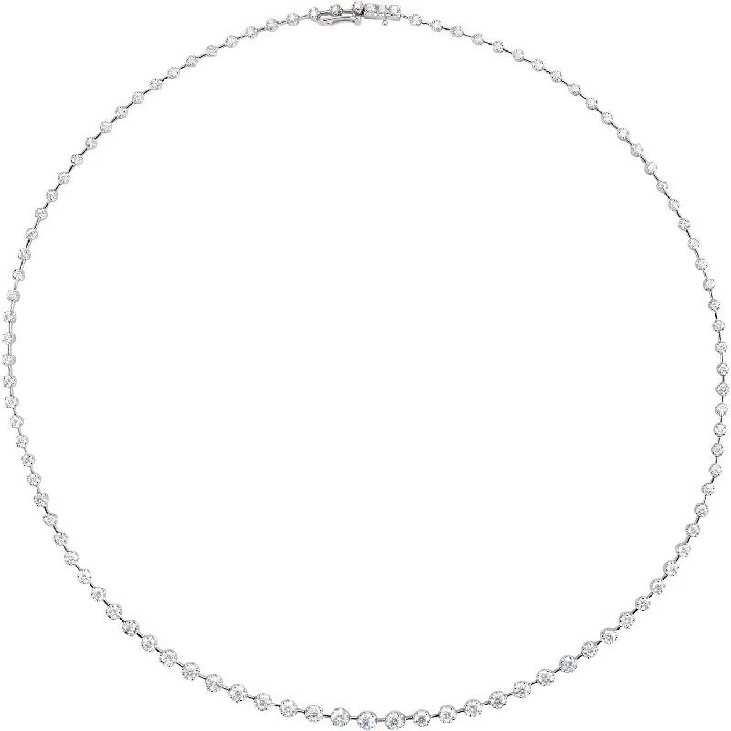 layered necklaces for women -Lab-Grown Diamond Graduated Necklace