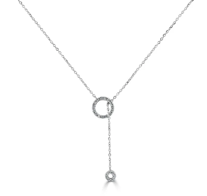 dazzling necklaces for women -14k Gold & Diamond Circle Necklace