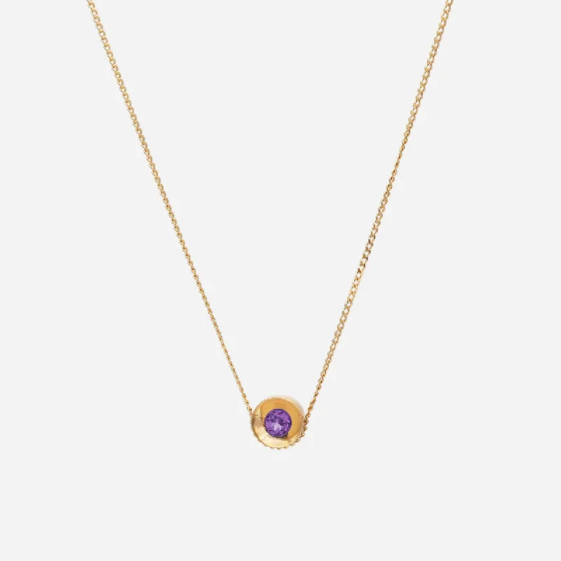 dazzling necklaces for women -Spot 10K Necklace w. 2,5mm Amethyst