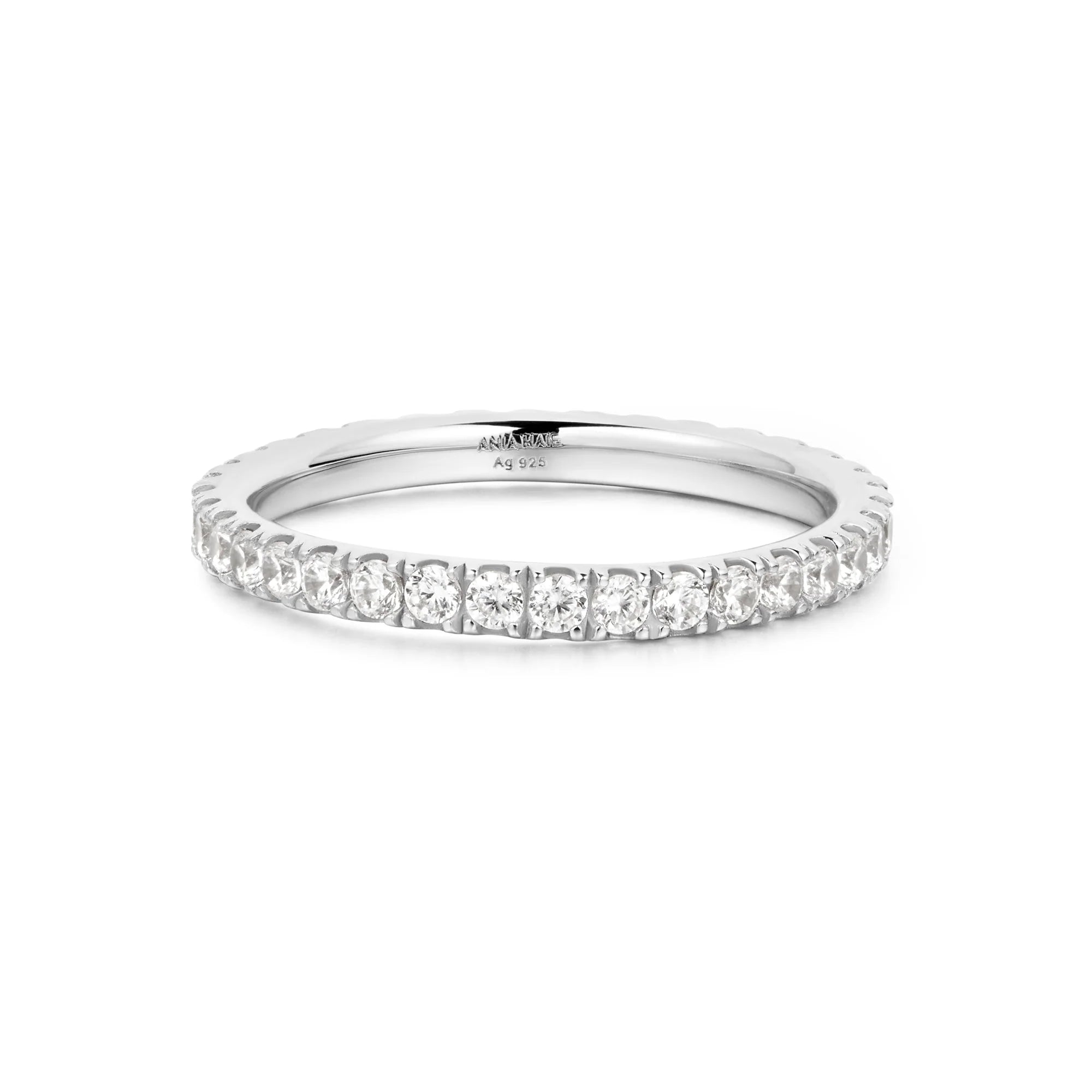 fashion rings for women -Ania Haie Silver Pavé Ring