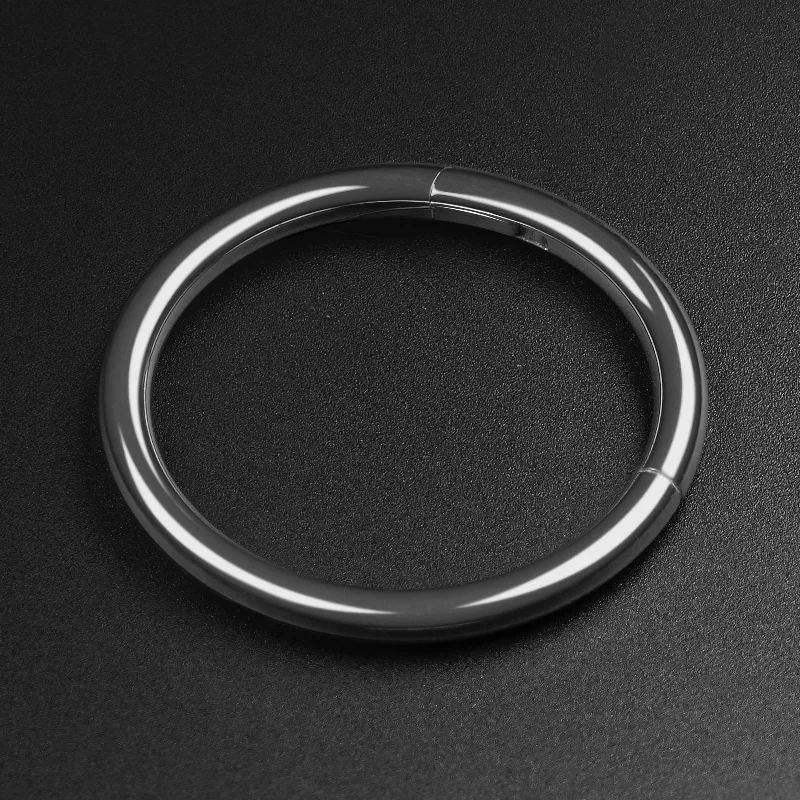 silver rings for women -Titanium Hinged Segment Ring