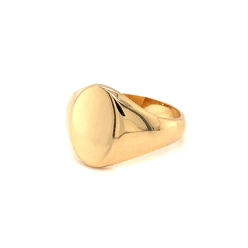 double band wedding rings -Yellow Gold Polished Signet Ring