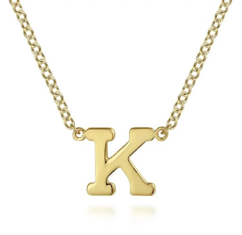 bridesmaid necklaces for women -Gabriel 14Ky Initial 'K' Pendant Necklace