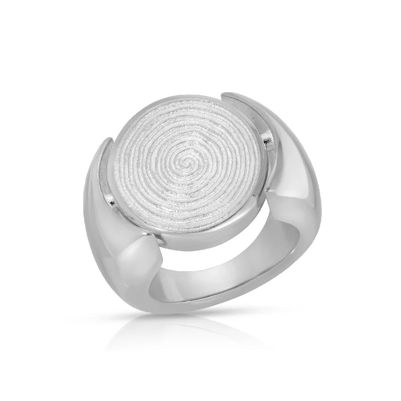 wedding band sets for women -Reversible Bullseye Ring