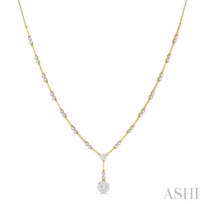 elegant chain necklaces for women -LOVEBRIGHT DIAMOND NECKLACE