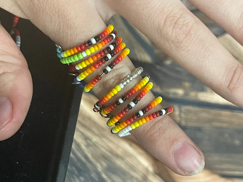 double band wedding rings -serape rings