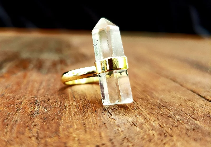 elegant engagement rings -Quartz Crystal Ring