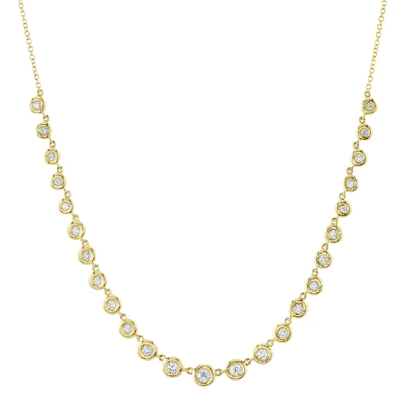 high-end necklaces for women -Shy 14Ky Diamond Station Necklace