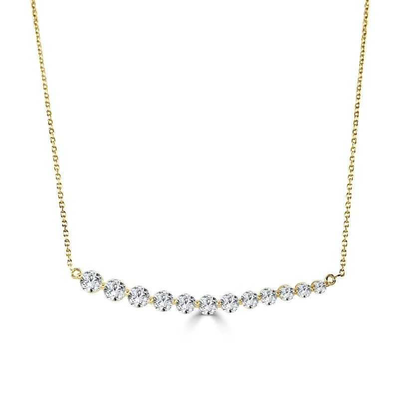 moonstone necklaces for women -14k Gold & Diamond Bar Necklace