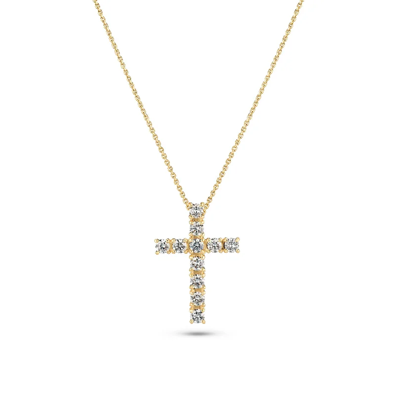 luxury diamond necklaces for women -Alba Croce 14K Gold Necklace w. Lab-Grown Diamonds