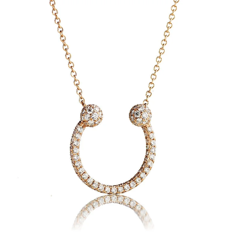 trendy pendant necklaces for women -Harmony 18K Gold, Rosegold or Whitegold Necklace w. Diamonds