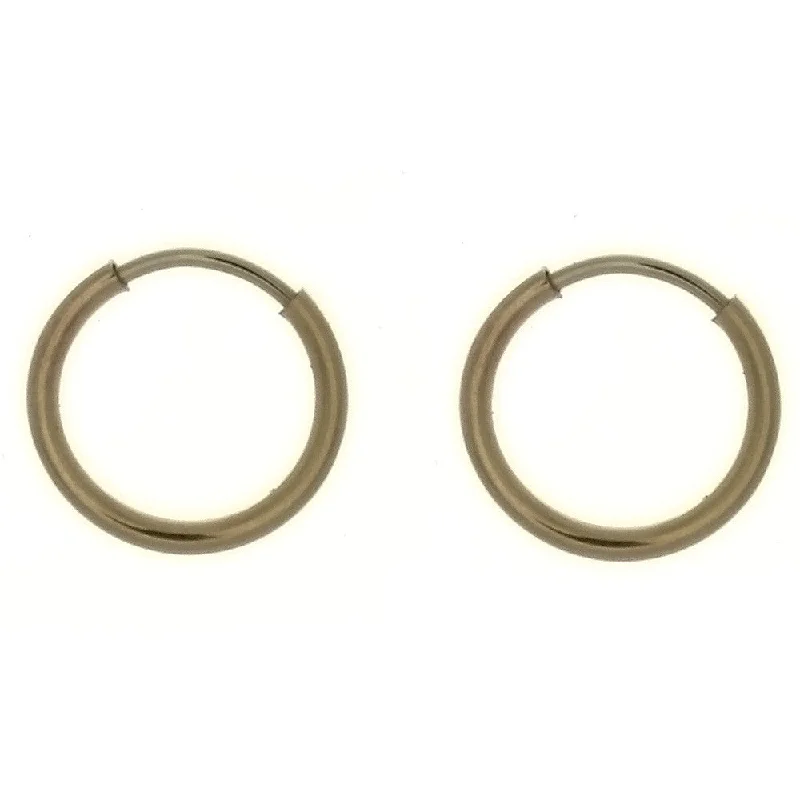 small hoop earrings for women -X HOOP 10 MM GF EARRINGS