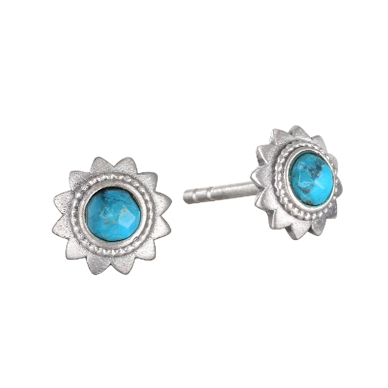 luxury hoop earrings for women -Beginning to Bloom Lotus Silver Stud Earrings